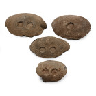 Medieval Stamped Lead Ingot Group. 14th-16th century A.D.