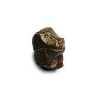 Medieval Bronze Hound's Head Knife Pommel. 15th century A.D.