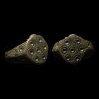Medieval Bronze Ring with Ring-and-Dot Decoration. 14th-16th century A.D.