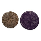 Large Medieval Lead Seal Matrix for Matilda Wife of John Bette. 13th century A.D.