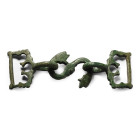 Medieval Bronze Belt Clasp Set. 12th-14th century AD.
