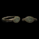 Medieval Bronze Ring with ECHO. 14th-16th century A.D.