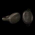 Medieval Bronze Ring with Flower. 15th-16th century A.D.