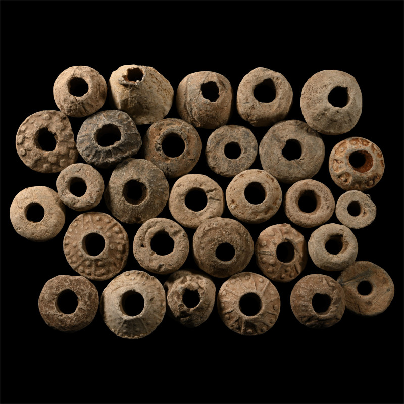 Medieval and Other Lead Spindle Whorl Collection. Circa 12th-18th century A.D. C...