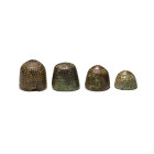 Medieval Bronze Beehive Thimble Collection. 14th-15th century A.D.