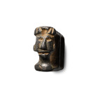 Medieval Bronze Strap Fitting with Bust. 1350-1450 A.D.