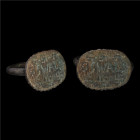 Large Medieval Bronze Ring for Oswald. 10th-12th century A.D.