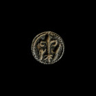 Medieval Bronze Seal Matrix with Fleur-de-Lys. Circa 13th-14th century A.D.