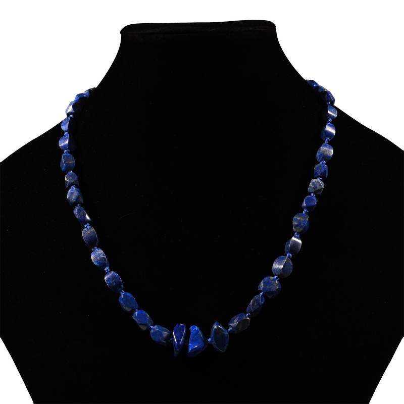 Bactrian Style Lapis Lazuli Bead Necklace String. 20th century A.D. Group of pol...