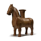 Western Asiatic Style Ceramic Horse Rhyton. 20th century AD.