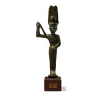 Grand Tour Egyptian Bronze Figure of the God Min. 19th century A.D.
