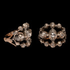 Georgian Gold Ring with Diamond Cross in Oval Cluster. 18th century A.D.