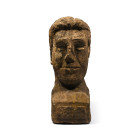 Carved Limestone Head of a Man. 18th-19th century A.D.