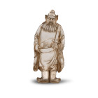 Large Chinese Style Glass Statue of a Warrior. 20th century A.D. or earlier