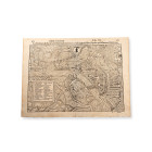 Map of La dipintura della citta di Basilea, Basel in Switzerland by Sebastian Munster. 1551-1560 A.D.