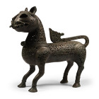 Western Asiatic Style Bronze Lion Incense Burner. 20th century AD.