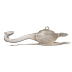Chinese Style Lidded Glass Vessel with Beast Hook. 20th century A.D.