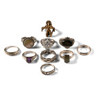 Silver and Other Ring Collection. 20th century A.D.