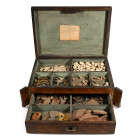 Cased Collection of Civil War and Other Artefacts from Excavations at Newark and Leicester Siege Sites. Circa 1645-1646 A.D.