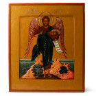 Russian Wooden Icon with St John the Baptist. 19th century A.D.