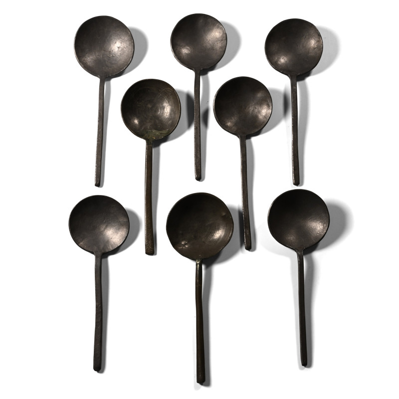 Pewter Spoon Collection. Circa 17th-18th century A.D. Comprising eight spoons wi...