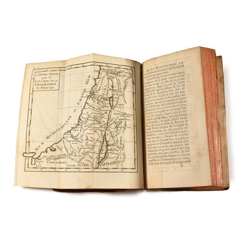 Leather Bound French Atlas - Concorde de la Geographie de Differens Ages. 1772 A...