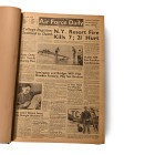 Original United States Air Force Daily Newspaper Bound 'Reel Room' Copies, March 1954 to July 1954 - 122 Publications. 1873-1874 A.D.