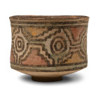 Indus Valley Painted Geometric Pottery Bowl. 3rd millennium B.C.