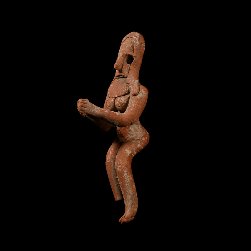 Indus Valley Terracotta Seated Fertility Figure. 2nd-1st millennium B.C. Modelle...