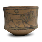 Indus Valley Painted Terracotta Vessel with Lion and Gryphon. 3rd-2nd millennium B.C.