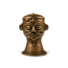 Indian Sacred Copper-Alloy Head of a Hindu God. Late 19th-early 20th century A.D.