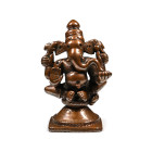 Indian Sacred Copper-Alloy Seated Ganesha Elephant God. Late 19th-early 20th century A.D.