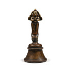 Indian Sacred Copper-Alloy Bell with Hindu God Handle. Late 19th-early 20th century A.D.
