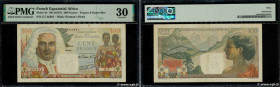 Country : FRENCH EQUATORIAL AFRICA 
Face Value : 100 Francs La Bourdonnais CCFOM 
Date : (1947) 
Period/Province/Bank : Caisse Centrale de la France d...