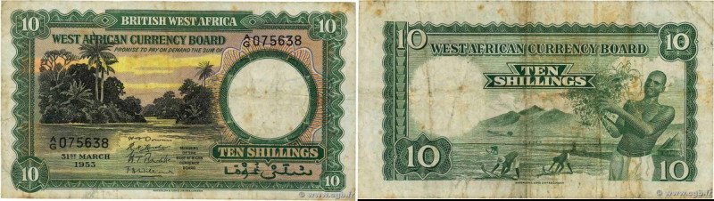 Country : BRITISH WEST AFRICA 
Face Value : 10 Shillings 
Date : 31 mars 1953 
P...