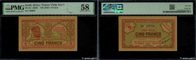 Country : ALGERIA 
Face Value : 5 Francs 
Date : (1943) 
Period/Province/Bank : Camps de prisonniers 
Catalogue reference : K.394 
Additional referenc...