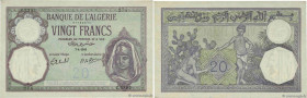 Country : ALGERIA 
Face Value : 20 Francs 
Date : 07 avril 1941 
Period/Province/Bank : Banque de l'Algérie 
Catalogue reference : P.78c 
Alphabet - s...