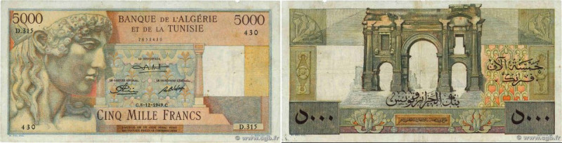 Country : ALGERIA 
Face Value : 5000 Francs 
Date : 08 décembre 1949 
Period/Pro...