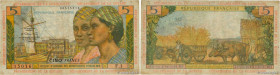 Country : FRENCH ANTILLES 
Face Value : 5 Francs 
Date : (1964) 
Period/Province/Bank : Institut d'Émission des Départements d'Outre-Mer 
Catalogue re...