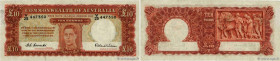 Country : AUSTRALIA 
Face Value : 10 Pounds 
Date : (1952) 
Period/Province/Bank : Commonwealth Bank of Australia 
Catalogue reference : P.28d 
Alphab...