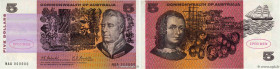 Country : AUSTRALIA 
Face Value : 5 Dollars Spécimen 
Date : (1969) 
Period/Province/Bank : Commonwealth of Australia, Reserve Bank 
Catalogue referen...