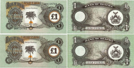 Country : BIAFRA 
Face Value : 1 Pound Lot 
Date : (1968-1969) 
Period/Province/Bank : Bank of Biafra 
Catalogue reference : P.5a et b 
Alphabet - sig...