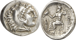 Imperio Macedonio. Alejandro IV (323-310/309 a.C.). Lampsacos. Dracma. (S. 6731 var) (CNG. III, 944a). Acuñada bajo los sátrapas Leonato, Arrideo y An...