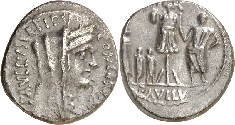 (62 a.C.). Gens Aemilia. Denario. (Bab. 10) (Craw. 415/1). Pátina oscura. 3,68 g...