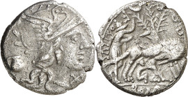 (Hacia 137 a.C.). Gens Pompeia. Denario. (Bab. 1) (S. 1a) (Craw. 235/1a). 3,71 g. MBC-.