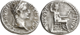 (después 16 d.C.). Tiberio. Denario. (Spink 1763) (S. 16) (RIC. 26). 3,67 g. MBC/MBC-.