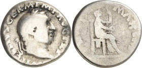 (69 d.C.). Vitelio. Denario. (Spink 2200) (S. 72) (RIC. 107). 2,74 g. BC+/BC.