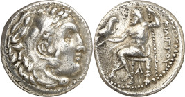 Imperio Macedonio. Filipo III, Arridaeo (323-317 a.C.). Magnesia ad Maeandrum. Dracma. (S. 6750 var) (CNG. III, 974e). Anv.: Cabeza de Heracles joven ...