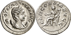(245-247 d.C.). Otacilia Severa. Antoniniano. (Spink 9147) (S. 4) (RIC. 125c). Anv.: M. OTACIL. SEVERA AVG. Su busto diademado y drapeado sobre crecie...
