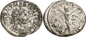 (282 d.C.). Numeriano. Antoniniano. (Spink 12216) (Co. 18) (RIC. 353). Anv.: M. AVR. NVMERIANVS NOB. C. Su busto radiado, drapeado y acorazado. Rev.: ...